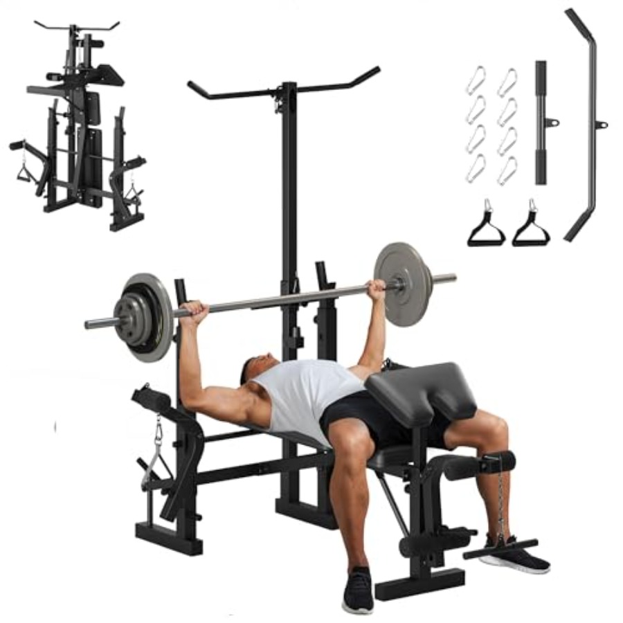 Home Gym Weight Bench - Home Gym Strength Training Bench Set: