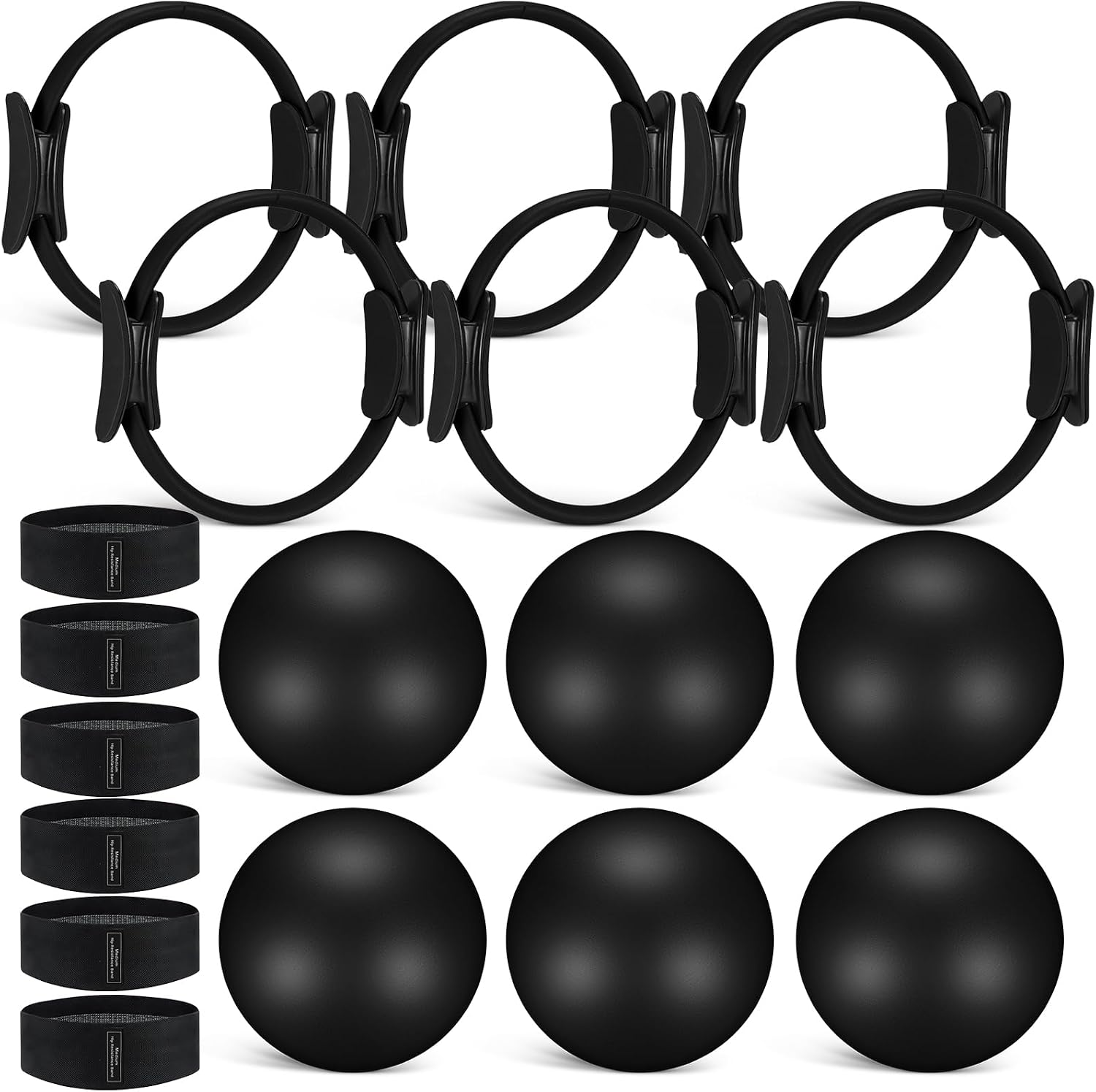 Resistance Loop Mini Band - 18 Pcs Pilates Ring And Ball