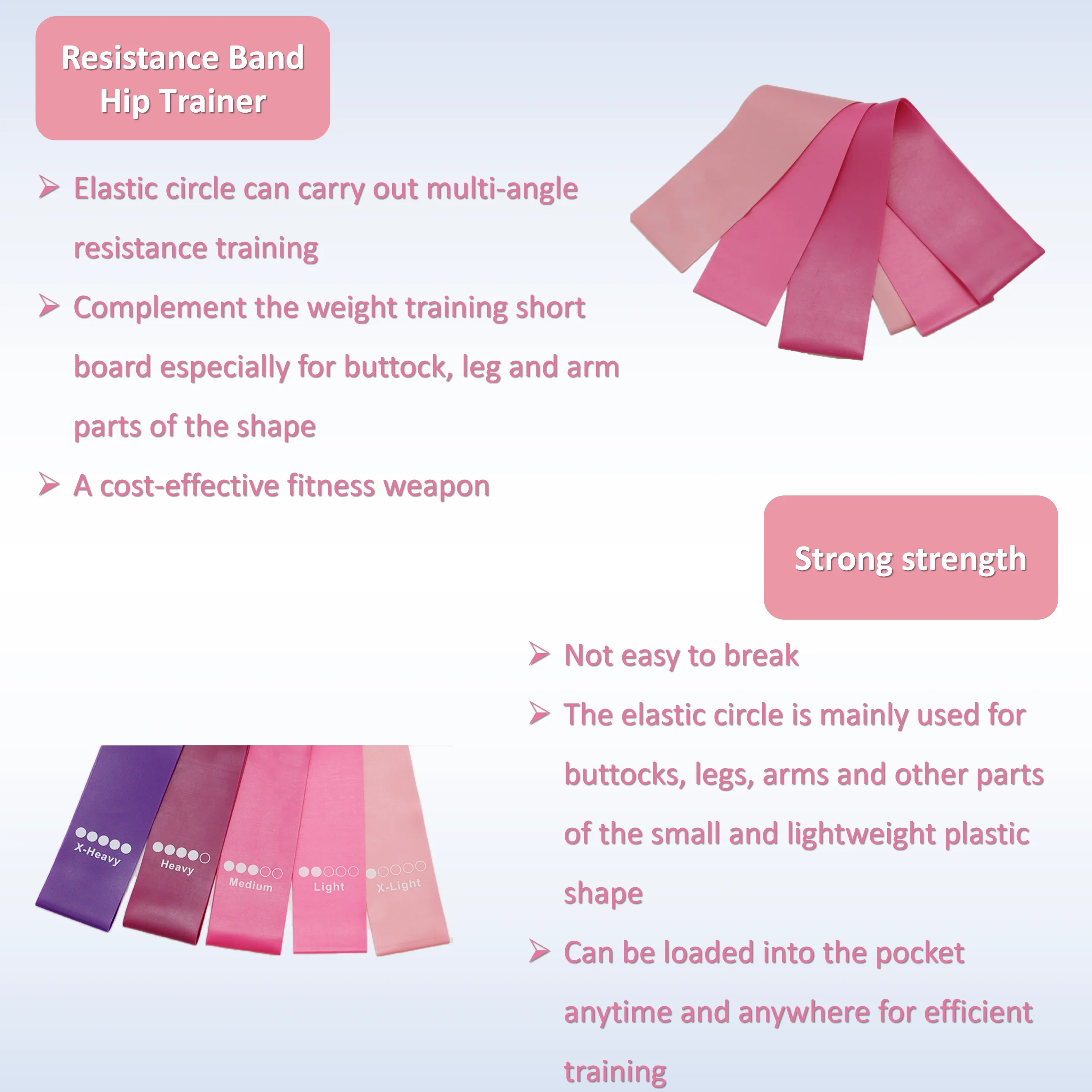2026 Custom Wholesale Pink Gra - Resistance Loop Mini Band 评论和价格