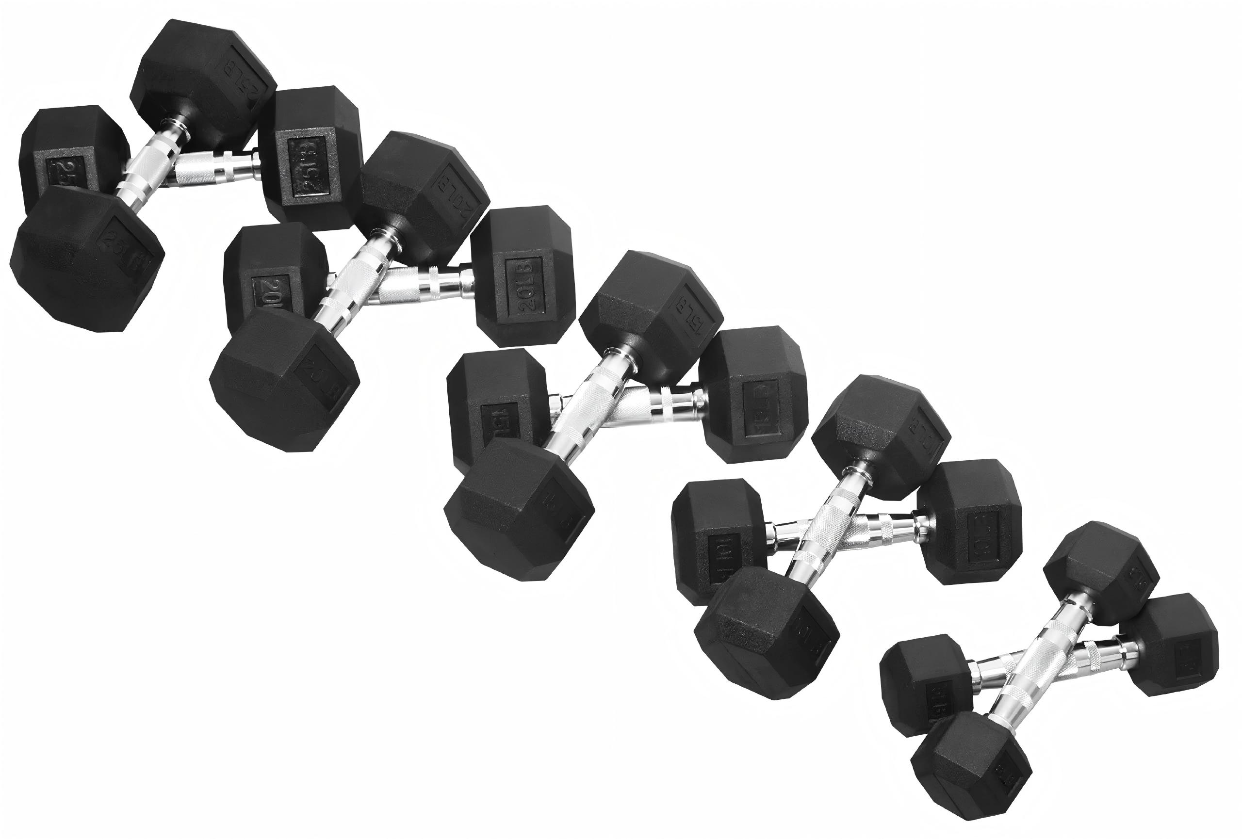 Premium Rubber Coated Hex Dumb - Home Gym Dumbbell Set 评论和价格