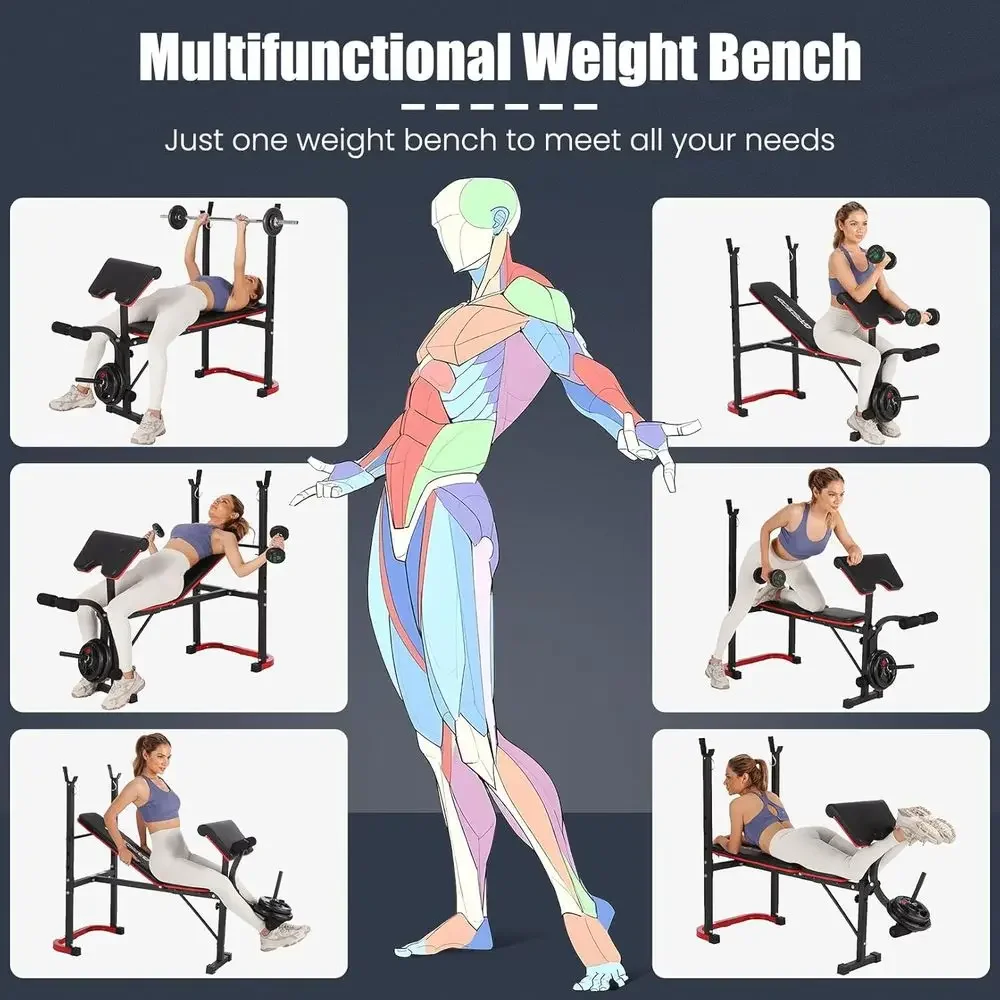 8-in-1 Adjustable Weight Bench - Home Gym Weight Bench 评论和价格