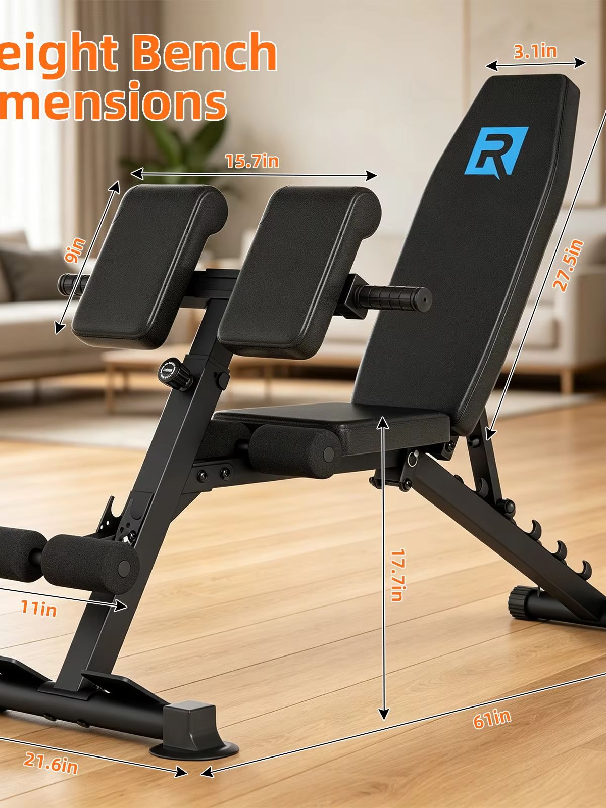 Compact Heavy Duty Adjustable  - Home Gym Weight Bench 评论和价格