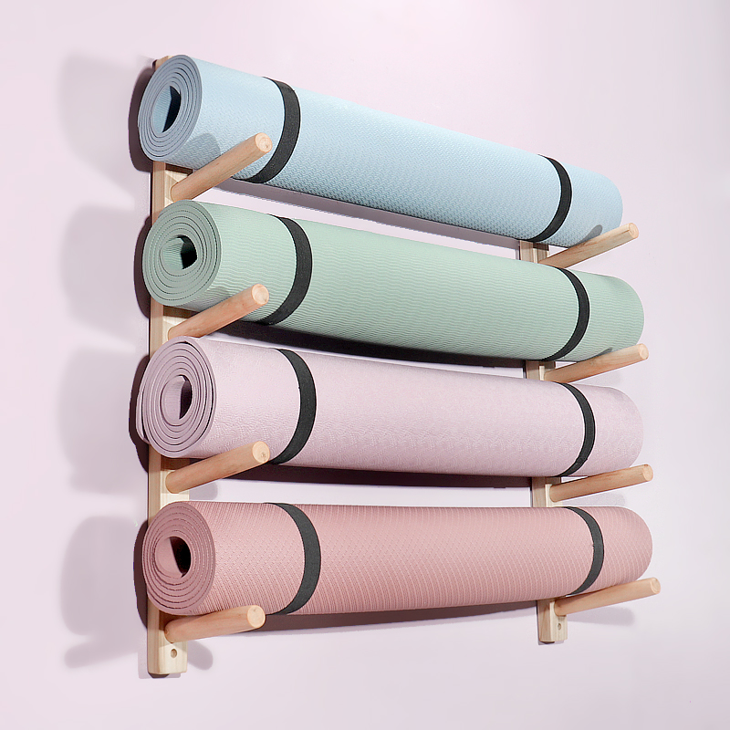 Wooden Yoga Mat Holder Wall Mo - Home Gym Yoga Studio 评论和价格
