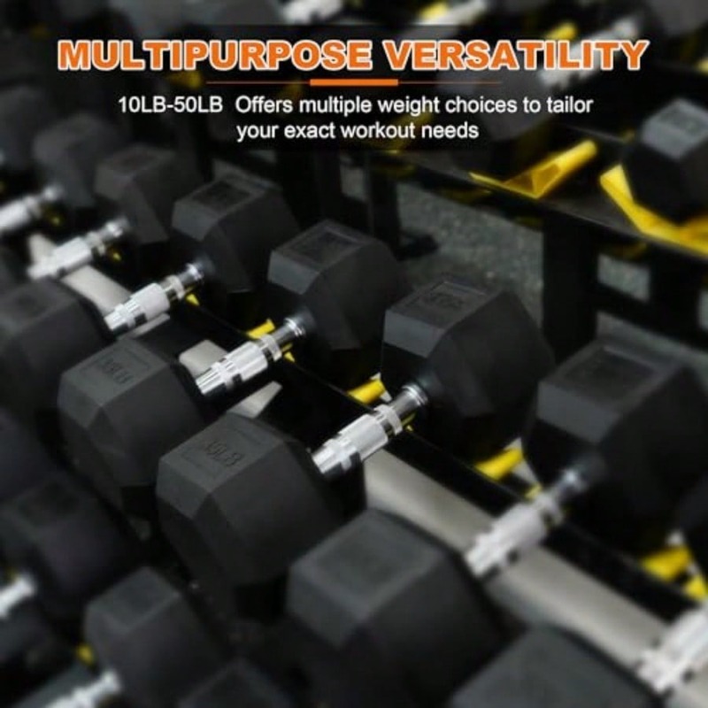 Dumbbells Rubber Coated Hand W - Home Gym Dumbbell Set 评论和价格