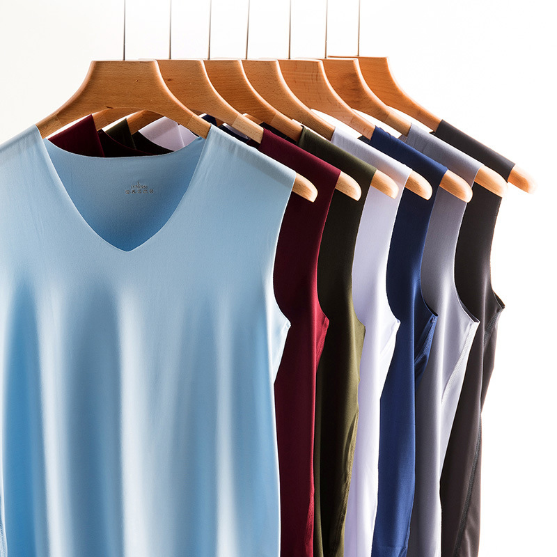 Silk Tank Tops Seamless Mens V - Home Gym China 评论和价格