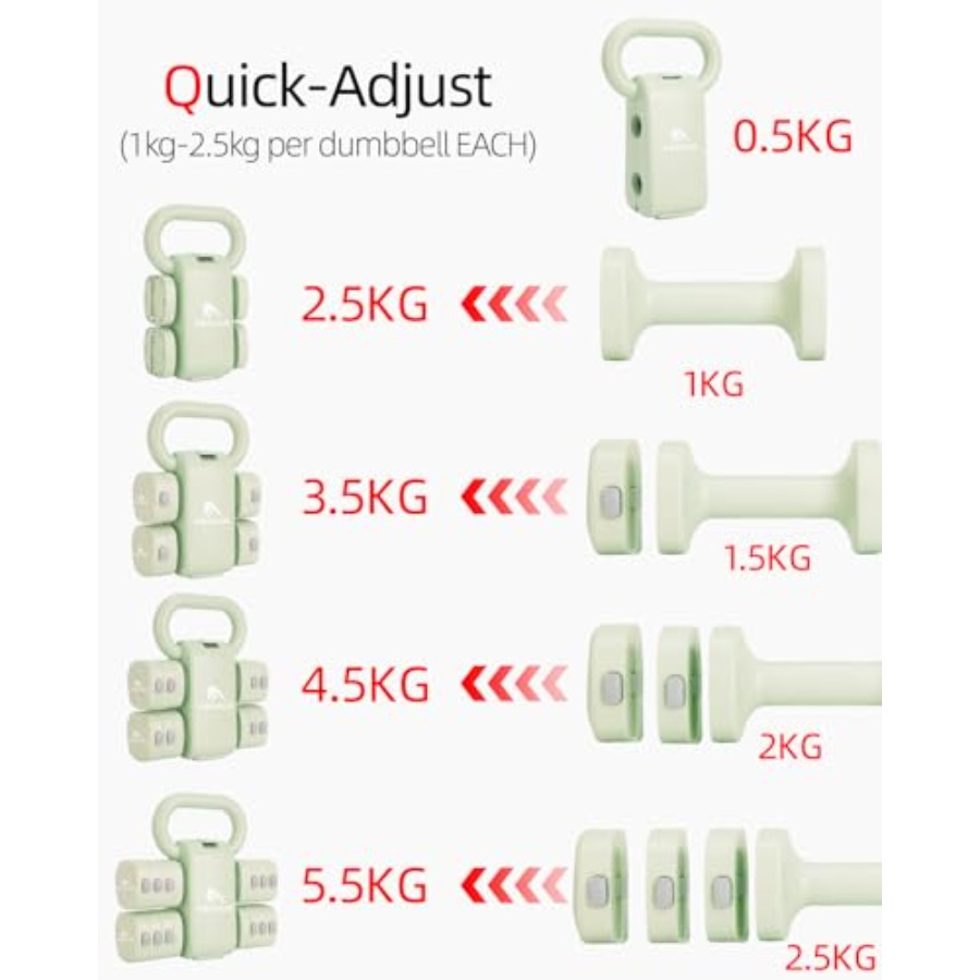 Home gym dumbbell set: 4-in-1  - Home Gym Dumbbell Set 评论和价格