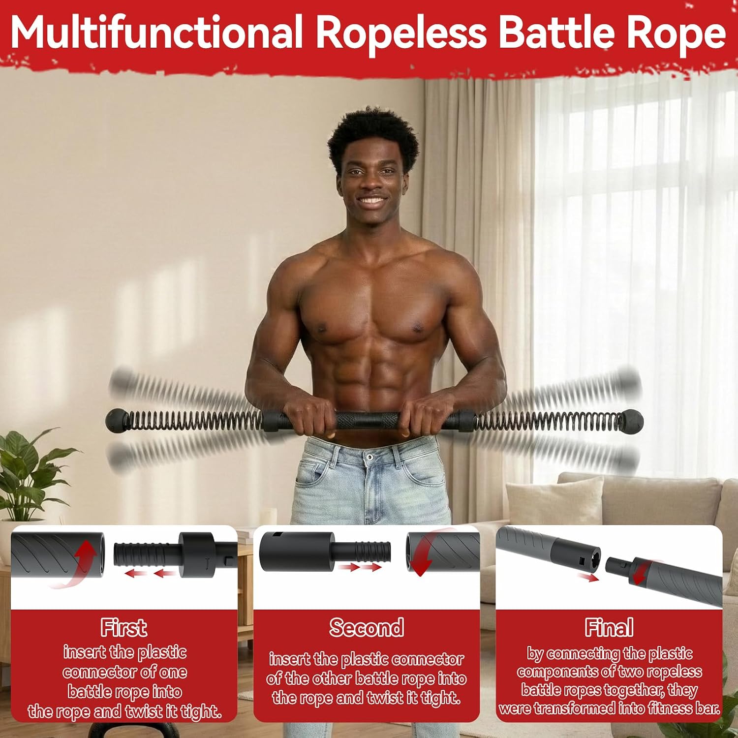 2-in-1 Upgraded Cordless Battl - Home Gym Trainer 评论和价格