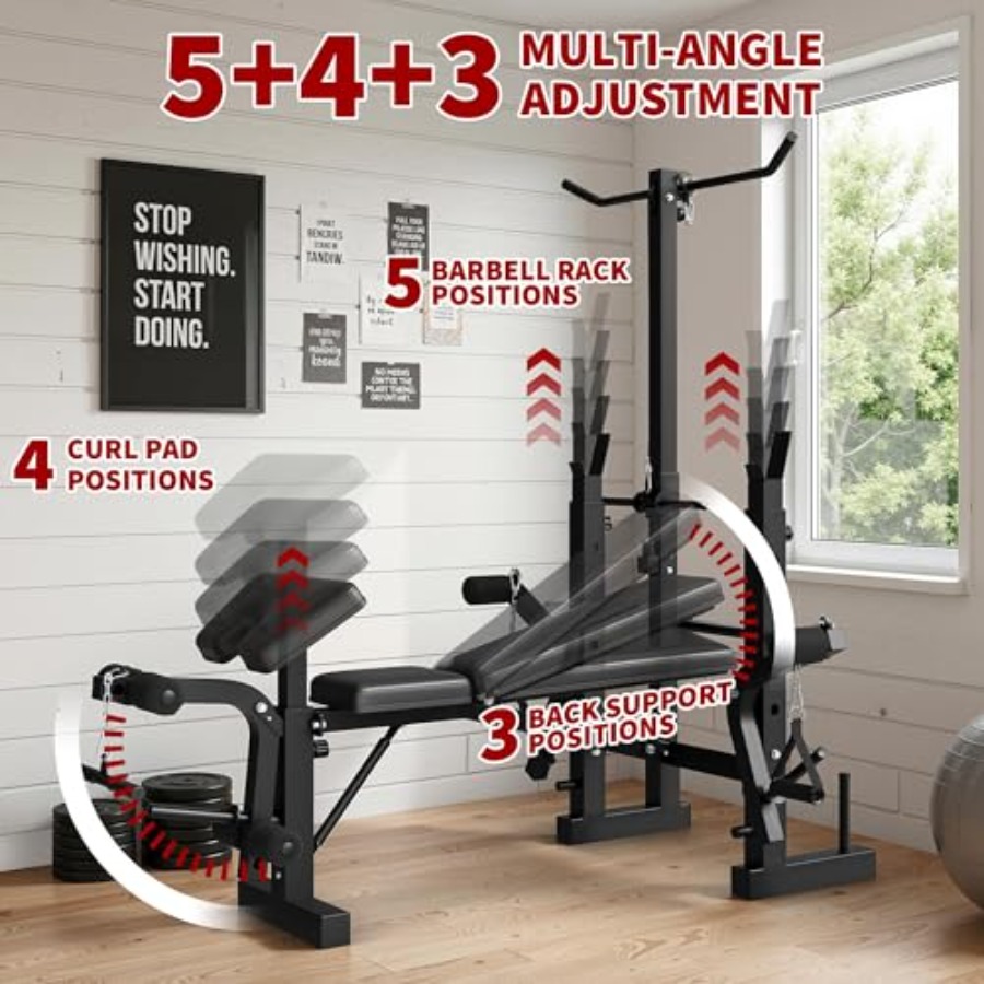 Home Gym Weight Bench Set: Ste - Home Gym Weight Bench 评论和价格