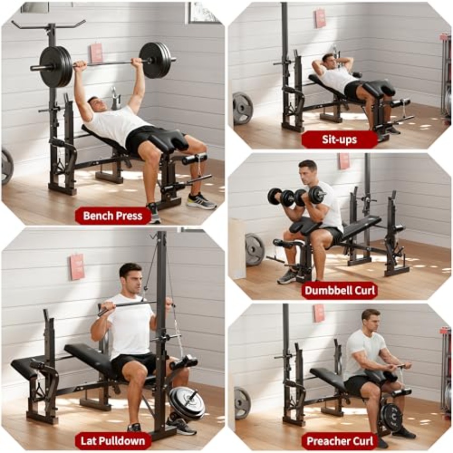 Home Gym Weight Bench Set: Ste - Home Gym Weight Bench 评论和价格